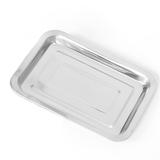 Bandeja Retangular de Inox Rasa 31 x 21 cm - Ke home