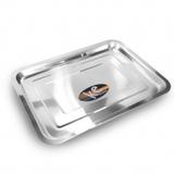 Bandeja Retangular de Inox Rasa 45x35cm - Bandeja Inox - Carisma