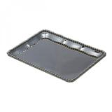 Bandeja Retangular de Zamac 21,2cmx16,1cm Rojemac Cinza