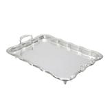 Bandeja Retangular de Zamac Silver Plated Casablanca 45X34,8X4,1Cm - Lyor