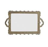 Bandeja Retangular Decorativa em Resina Cobre 25,5x40,5cm - Da
