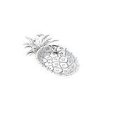 Bandeja retangular em zamac Lyor Pineaple 16,5x10cm silver
