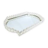 Bandeja Retangular Ferro Nakine 6cmx31cmx46cm Prata