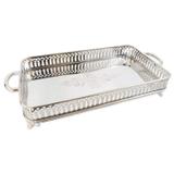 Bandeja Retangular Ferro Nakine 7cmx19cmx40cm Prata