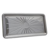 Bandeja Retangular Metalizada Prata B65 200 x 385 x 26mm Neoform