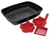 Bandeja Sanitária Gato C/ Comedouro Bebedouro - Gratis Pá - Sao pet
