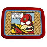 Bandeja Simpsons Heroes Original 34cm x 48cm x 2cm Vermelha - Trevisan Concept