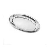 Bandeja Travessa Oval em Aço Inox 29 x 18 Cm - Comercialize