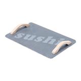 Bandeja Travessa para Sushi em Ardosia 30cm com Alças Madeira - Carisma