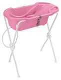 Banheira Bebê Ergonômica Rosa Com Suporte Tutti Baby