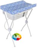Banheira Para Bebê Com Trocador Infantil Azul Menino Formato Anatômico Alta Resistência Tutti Baby Original