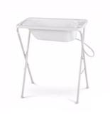 Banheira Para Bebe Plastica Branco Suporte Galzerano