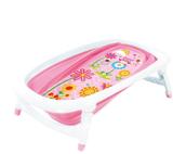 Banheira Para Bebê Portátil Dobrável Com Suporte Rosa - Color Baby