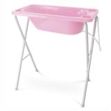 Banheira para Bebê Rígida com Suporte Galzerano Cor Rosa