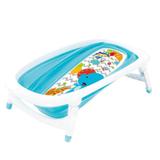 Banheira Portátil Dobrável Flexível Azul - Color Baby - Collor baby