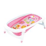 Banheira Portátil Dobrável Flexível Rosa- Color Baby