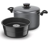 Banho-maria Anitaderente Paris Tramontina - Preto / 20 Cm / 4.5 Lt