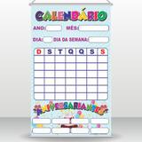Banner Didático Calendário Escolar Aniversariantes - Arte de colar
