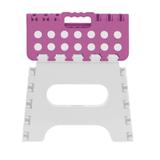 Banqueta Multiuso Dobrável Infantil Cor Rosa + Brinde - Bulba