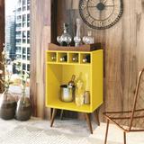 Bar pub com adega - amarelo - Wf móveis