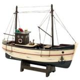 Barco pesqueiro de madeira decorativo - Btc decor