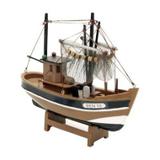 Barco pesqueiro de madeira decorativo - Btc decor