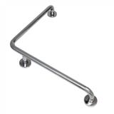 Barra de Apoio em L para Box 66,8cm em Inox Polido Geris Cromado