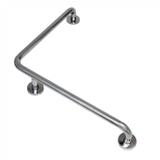 Barra de Apoio em L para Box 66,8cm em Inox Polido Geris Cromado