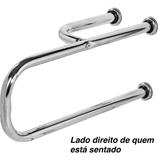 Barra De Apoio Para Vaso Sanitário 60x20cm Direito - Metalcromo