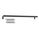 Barra de Cozinha com 6 Ganchos Flutuare 60cm Domo House Preto