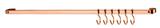 Barra De Piatina 30cm Com 6 Ganchos - Rosé Gold - FT2426RG - Future