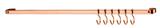 Barra De Piatina 45cm Com 6 Ganchos - Rosé Gold - FT2411RG - Future