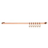 Barra Piatina Rose Gold para cozinha e utensílios 30 cm com 6 ganchos 2426RG - Future