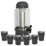 Barrica - Suqueira Vidro 3,2 Lt Completa - Cor: Grafite - Gastrobel