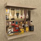 Barzinho De Parede Porta Taças E Espelho - Bar05 - Camarim móveis