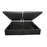 Base Box Baú Queen Bipartido SP Móveis Co. Sintético Preta - 30x158x198