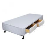 Base Box Casal 27cmx138cmx188cm SI Poli 2 Gavetas Castor Branco - Colchões castor