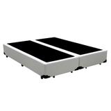 Base Box Casal Bipartido Crisle Sintético Branco 40x138x188