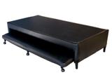 Base Box Solteiro Com Auxiliar Preto 0,88 x 1,88 - Brasil varejos