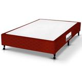 Base Cama Box Casal Castor Poliéster, Vinho, 83385