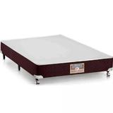 Base Cama Box Casal Castor Silver Star Air Pocket Híbrido, Branco e Marrom, 4032