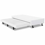 Base para Cama Box Solteiro Bela com Cama Auxiliar Tela Branca - Mobly