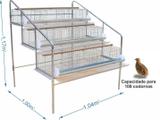 Bateria de 3 gaiolas para codorna suspensa - Chocmaster