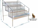 Bateria de 3 gaiolas para codorna suspensa - Chocmaster