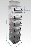Bateria de 6 gaiolas para codorna - Chocmaster