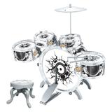 Bateria Infantil Rock Party Com Banquinho Banqueta Meninos - Dm brasil