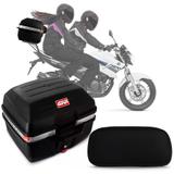 Baú Moto 27 Litros Givi + Encosto Para Passageiro