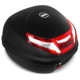Baú Moto Bauleto 30 Litros Givi E-30RN Monolock Tour Bagageiro Universal Preto Chave Lente Bicolor