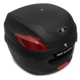 Baú Moto Bauleto 41 Litros Shutt Universal Preto Bagageiro Com Chave Base de Fixação e Refletores 40