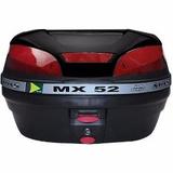 Bauleto Bau Mixs 52 Litros Universal Moto Preto 2 capacetes